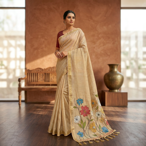 Sari pour femme très vendu, idéal pour les mariages et les festivals, disponible au meilleur prix auprès d'un fournisseur indien - Product Image 3
