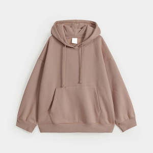 Sweat à capuche oversize pour homme en coton 100% de qualité supérieure, tissé, avec logo personnalisé imprimé sur le devant, 280 grammes - Product Image 1