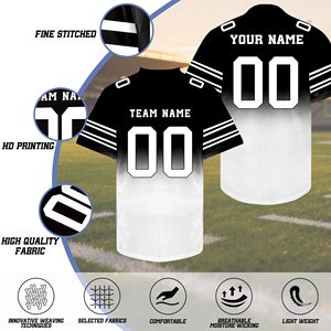 Maillot de football américain rétro streetwear, coupe ample en mesh, sublimation, tenue de sport décontractée, design uniforme d'équipe - Product Image 2