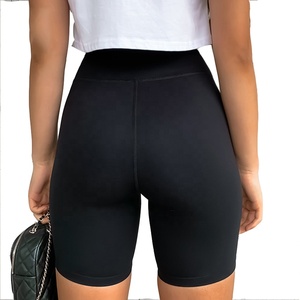 Short de sport pour femmes, vêtement de sport, taille haute, noir, vente en gros - Product Image 3
