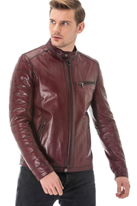 Veste en cuir pour homme 100% authentique, coupe ample, design vintage, manches longues, haute qualité, très populaire, état neuf - Product Image 3
