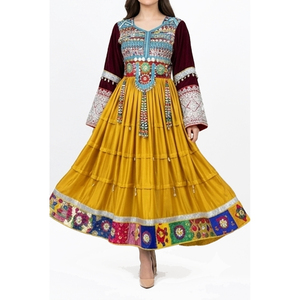 Best Material Traditional Handmade Afghan Kuchi <b>Dress</b> Summer Silk High Quality Vintage Women's <b>Dresses</b> Afghan Kuchi <b>Dress</b> - Product Image 4
