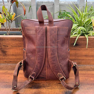 Vente en gros de sac à dos pour ordinateur portable en cuir pleine fleur de grande capacité pour hommes sac à dos de voyage en cuir véritable de haute qualité sac à dos - Product Image 4
