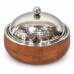 Irregular Shape Insulated Casseroles Serving Hot Pot For Walnut Finishing Wooden Hot Pot For Dinner Table Top <b>Food</b> <b>Server</b> - Product Image 6