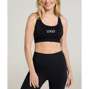 Soutien-gorge de sport OEM sexy grande taille à maintien élevé, avec logo frontal, motif uni, push-up, antichoc, pour fitness et yoga femme - Product Image 1