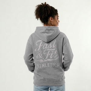 Sudadera con capucha informal para mujer, personalizable al por mayor con logo, estilo urbano, hombros caídos, transpirable, de punto. - Product Image 2