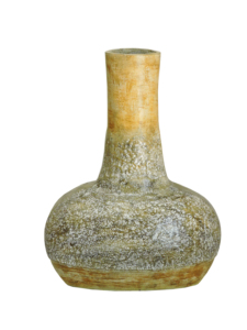 Decorative Metal Flower <b>Vase</b>, Rustic Distressed Finish, <b>Unique</b> Modern Home Decor Planter for Tabletop & Living Room Styling - Product Image 2