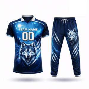 2025 <b>Top</b> Trending Custom Logo Jersey High Quality Anti-Bacterial 100% Polyester Men's T Shirt Trouser Set Personalized Pakistani - Product Image 1