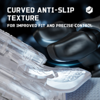 Kit de manettes arrière EXtremeRate en caoutchouc transparent et gris BEYOND avec écran OLED et poignées ergonomiques redessinées pour PS5 Edge