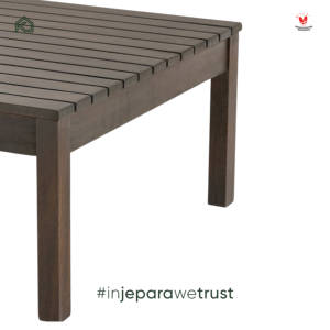 Modern Solid Teak Wood Outdoor Coffee <b>Table</b> Slatted Patio <b>Garden</b> Hotel Resort Villa Custom Handmade Jepara Furniture - Product Image 5