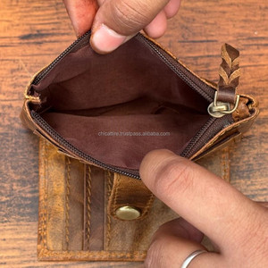 2025 Vintage Genuine Leather Card Holder <b>Wallet</b> with Zipper Coin Purse RFID Blocking <b>Small</b> Slim Pocket <b>Wallet</b> for <b>Men</b> & Women - Product Image 6