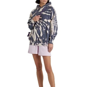 Women Tie Dye Hoodie Grey Cream Spiral Swirl Pullover Hooded Sweatshirt Ladies Oversized Kangaroo Pocket <b>Slate</b> Custom OEM - Product Image 2