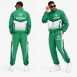 Conjunto Deportivo para Hombre, Nylon Liso, Personalizado, al por Mayor, Impermeable y Resistente al Viento, Chaqueta Deportiva Personalizada - Product Image 3