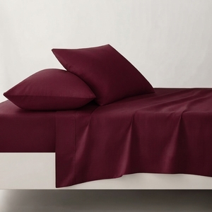Cotton Flat <b>Sheet</b> 150TC Plain Dyed Breathable All-Season Bedding for Adult Fully elasticized for a snug <b>fit</b> - Product Image 4