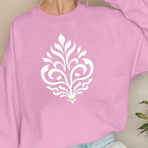 Sudaderas informales para mujer con estampado de motivos botánicos abstractos-Tejido de punto - Product Image 5