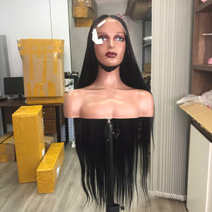 Prix usine 100% Vierge Vietnamienne Extensions de Cheveux Humains Super Double Dessiné Os Droite Dentelle Perruque en Couleur Gingembre - Product Image 3