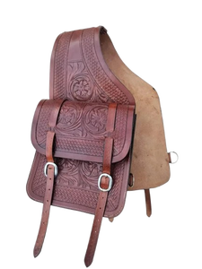 Bolsa de Sillín para Caballo Estilo Western, de Cuero Premium con Hebilla de Latón, Hecha a Mano, de Cuero Genuino, para Equitación y Senderismo - Product Image 1