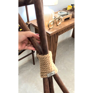 Quemador de incienso rústico de madera con cuenco de madera, diseño único de trípode con cuerda de yute, accesorio perfecto para la decoración del hogar. - Product Image 5
