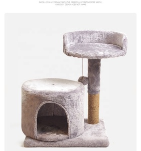 Tour de surveillance moderne pour <span class=keywords><strong>chat</strong></span> - Base en panneau E1, poteau <span class=keywords><strong>à</strong></span> gratter en corde de jute de 4 mm, dessus en peluche de 350 g/m², mobilier minimaliste pour <span class=keywords><strong>chat</strong></span> - Product Image 6