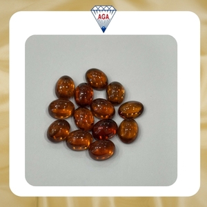 หินแกรนเนตเฮสโซไนต์สีน้ำตาลธรรมชาติทรงรีแบบคาโบชอง ลดราคาพิเศษ สำหรับทำสร้อยคอและเครื่องประดับ ขายส่งจำนวนมาก - Product Image 6