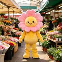 Tenue de mascotte interactive durable pour adultes unisexe Leehom Flowers, personnages de dessins animés de Noël, pour spectacles et divertissement