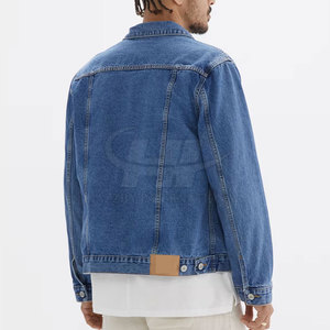 Premium Quality 100% Cotton Pakistan Made Men's Winter <b>Jeans</b> Jackets with Front Logo Custom Design Breathable Wholesale - Product Image 2