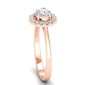 แหวนเพชรทรงกลมเจียระไนแบบบริลเลียนต์ 0.63 กะรัต REYES Luxury ทองคำแท้ 14K ประดับเพชรรอบวงแบบ Halo ความสะอาดระดับ VVS ได้รับการรับรองจาก IGI เครื่องประดับชั้นดี - Product Image 3