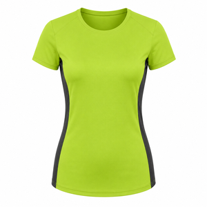 T-shirt oversize pour femme, couleur rose clair, col rond, manches courtes, séchage rapide, léger, doux et confortable - Product Image 1