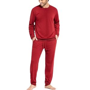 Conjunto de pijama corto de dos piezas para hombre, ropa informal para el hogar, camisetas de manga larga, pantalones, conjunto de ropa de dormir de 2 uds, proveedor de BD - Product Image 1