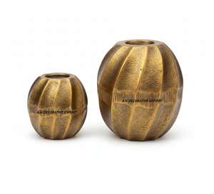 Florero Moderno de Aluminio con Recubrimiento de Polvo Dorado de Lujo, Venta Directa, Tamaños Personalizables, Duradero para Decoración de Interiores de Hogar y Hotel - Product Image 2