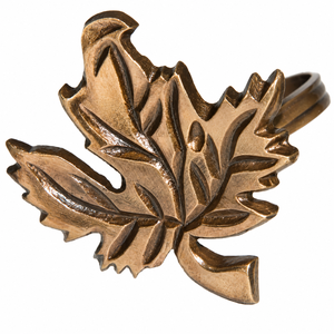 Anillo para Servilletas de Primera Calidad con Diseño de Hoja de Arce |   Porta Servilletas de Metal Latón Antiguo para Decoración de Mesa de Boda, Fiestas, Proveedores Mayoristas - Product Image 2
