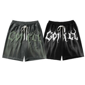 Pantalones Cortos Deportivos Personalizados para Hombre, Estilo Hip Hop, Lisos, con Estampado Powder Puff, Tendencia Urbana 2026, Casuales, para Exteriores, Hechos a Medida - Product Image 2