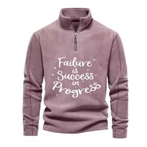 Unisex Quarter Zip Fleece <b>Sweatshirt</b> Heat Transfer Printed Stand Collar Casual Autumn Wear Regular Fit <b>White</b> Letter Design - Product Image 2