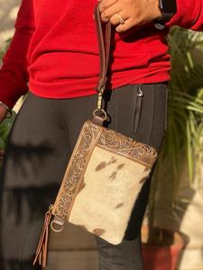 Mini bolso cruzado de piel de vaca mecanizado a mano para mujer, bolso móvil, bolso de mano de cuero de vaca occidental de marca personalizada - Product Image 2