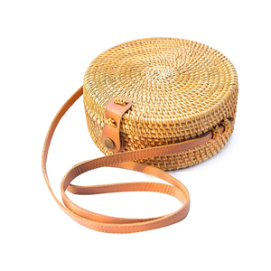 Sac en rotin naturel tissé à la main pour femmes, mode estivale, plage, voyage et shopping, vente en gros - Product Image 1