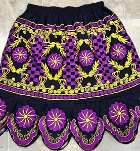 Jupe décontractée pour femme, taille haute, grande taille, été, polynésienne, unie, respirante, 100% polyester, longueur genou - Product Image 3