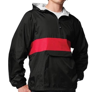 Personalized Eco-Friendly Breathable Reversible Quick Dry Hooded Winter <b>Men's</b> Windbreaker <b>Jacket</b> with Letter Pattern - Product Image 1