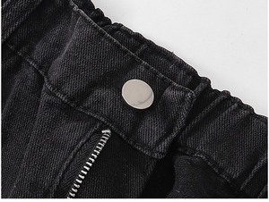 Shorts en jean stretch taille mi-haute pour femme, personnalisés OEM, avec diamants, style sportif et festif, 100 % coton, vente en gros - Product Image 3