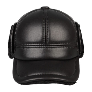 Gorro de Cuero Genuino de Lujo con Cierre a Presión, Gorra de Alta Calidad para Personalizar, Gorra Deportiva Unisex de Cuero Genuino Ligera - Product Image 3