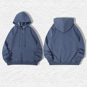 Sudadera con capucha de invierno para hombre, personalizada con serigrafía, estilo urbano, con cremallera completa, efecto lavado, 100% algodón, con cuello bordado y cordón ajustable - Product Image 1