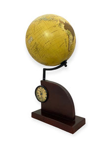 ลูกโลกหมุนได้สไตล์อาร์ตเดโคบนฐานไม้ ดีไซน์ทนทานเป็นมิตรกับสิ่งแวดล้อม สำหรับตกแต่งโต๊ะอย่างมีระดับ - Product Image 2