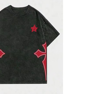 Trendy Streetwear Cotton Customized Men Printed <b>T</b> Shirt Vintage Acid Washed Graphic Style Men Printed <b>T</b> Shirt - Product Image 3