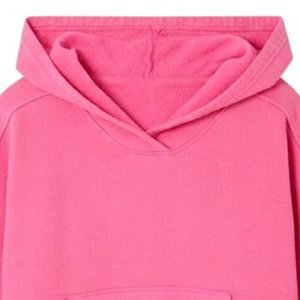 Sweat-shirt à capuche rose personnalisé pour femme, en molleton de coton uni, manches longues, avec poches, coupe classique, idéal pour l'automne – Vente en gros - Product Image 5