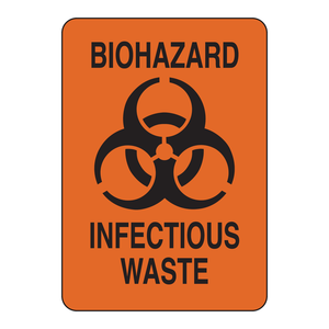 Panneau PVC imprimé UV Brady pour déchets biologiques dangereux et infectieux, pour laboratoires et zones médicales - Product Image 1