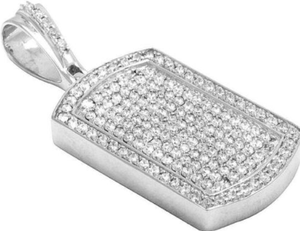 Collier pendentif en laiton avec code-barres serti de zircon |   Bijoux Hip Hop Street Code |   Chaîne de rappeur minimaliste en gros - Product Image 1