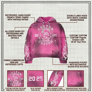 Ensemble de survêtement homme en coton : Sweat à capuche et short, coupe ample, avec motif graphique en strass, effet vieilli et délavé à l'acide - Product Image 4