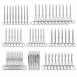 Juego de Instrumentos Quirúrgicos Veterinarios Manuales de Primera Calidad, 72 Piezas, Acero Inoxidable de Grado Alemán, Kit de Herramientas Médicas con Pinzas para Esterilización, Certificado CE - Product Image 1