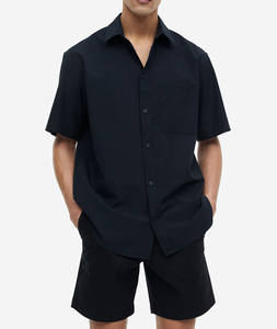 Chemises habillées décontractées pour hommes, 100 % coton, à manches longues, col rabattu, imprimé intégral avec logo de marque personnalisé - Product Image 1