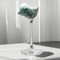 Muschel-Weinglas Champagnergläser Natürlicher Muschelkelch für Party Hochzeitsdekoration und Geschenkzwecke Kreatives Longdrinkglas