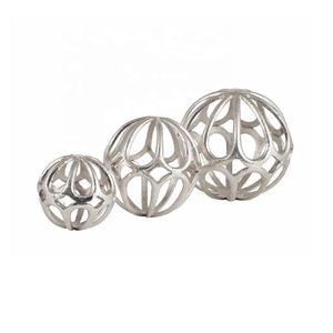 Juego de 3 bolas únicas escultura abstracta aluminio fundido escaparate moderno sala de estar estantería regalo de boda escultura hecha a mano - Product Image 2